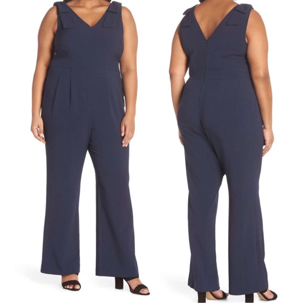 CHELSEA28 Bow Shoulder jumpsuit  (Plus Size) 22